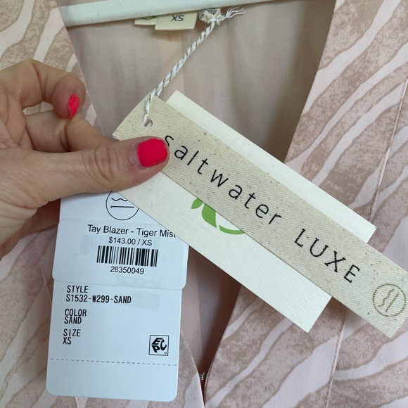 NWT Saltwater Luxe silky blazer size xs - Picture 3 of 4